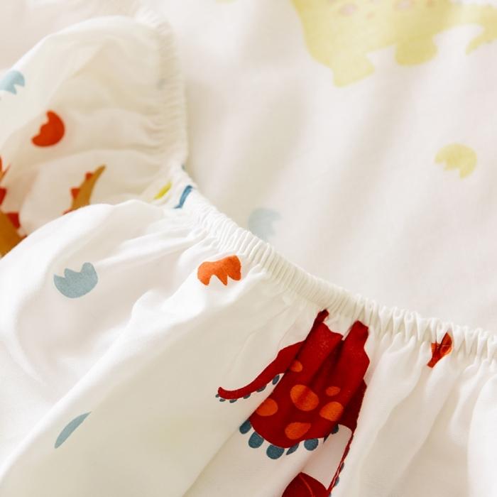 91家纺网 家纺一手货源 找家纺 甜之梦 2025新款13372单品床笠 恐龙宝贝