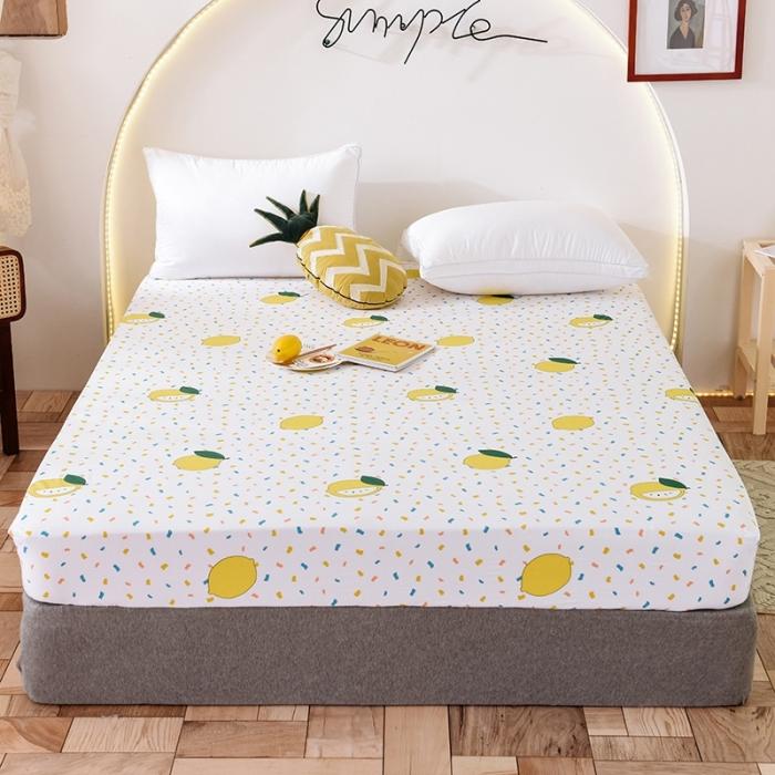 91家纺网 家纺一手货源 找家纺 甜之梦 2025新款13372单品床笠 柠檬茶