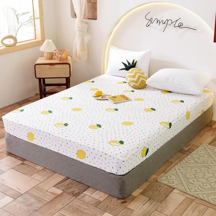 91家纺网 家纺一手货源 找家纺 甜之梦 2025新款13372单品床笠 柠檬茶