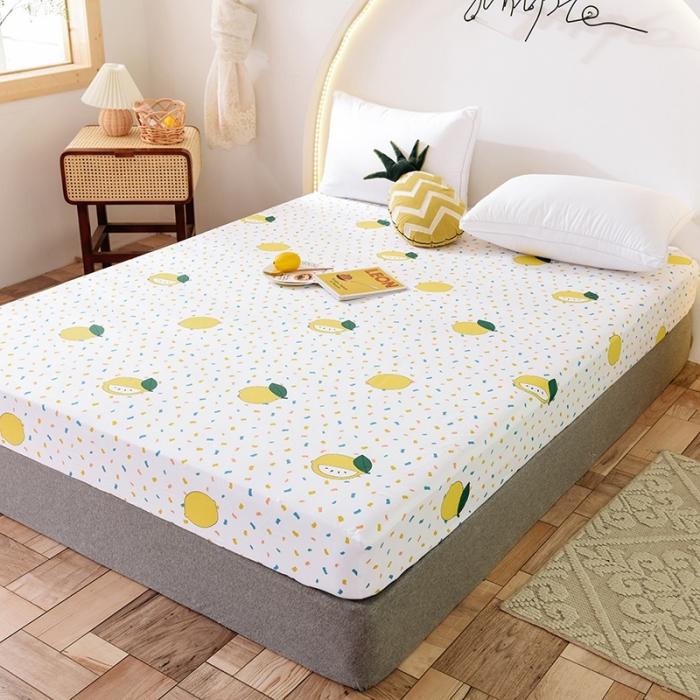 91家纺网 家纺一手货源 找家纺 甜之梦 2025新款13372单品床笠 柠檬茶