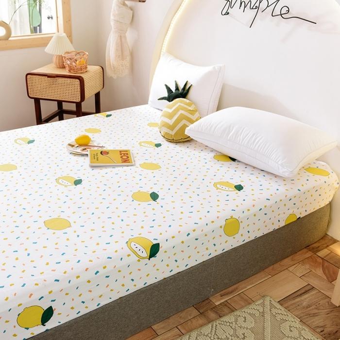 91家纺网 家纺一手货源 找家纺 甜之梦 2025新款13372单品床笠 柠檬茶