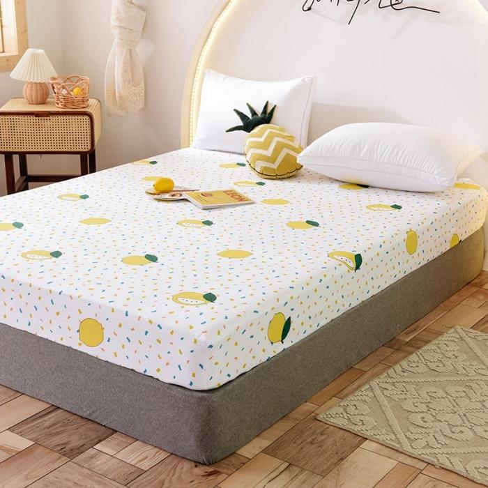 91家纺网 家纺一手货源 找家纺 甜之梦 2025新款13372单品床笠 柠檬茶