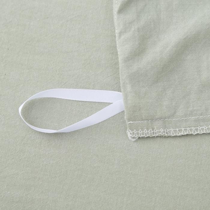 91家纺网 家纺一手货源 找家纺 久典家纺 2019色织水洗棉基础款系列汇总四件套床单款草绿