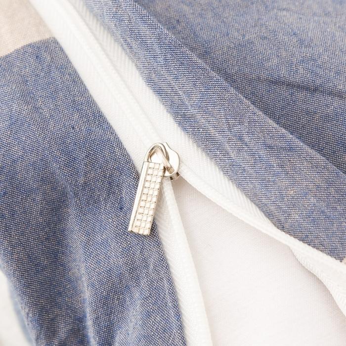 91家纺网 家纺一手货源 找家纺 久典家纺2019色织水洗棉基础款系列汇总四件套床单款蓝白大格