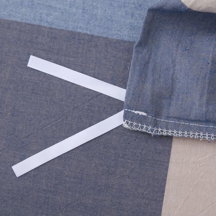 91家纺网 家纺一手货源 找家纺 久典家纺2019色织水洗棉基础款系列汇总四件套床单款蓝白大格