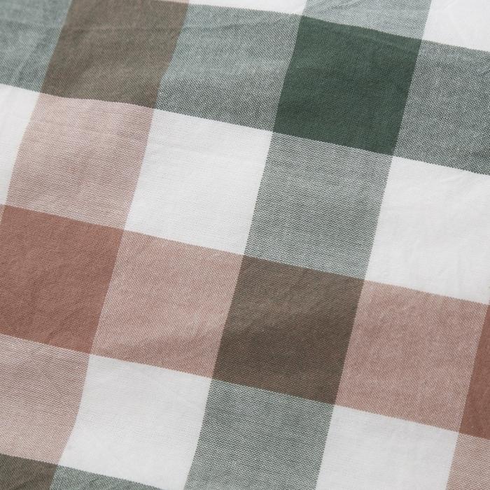 91家纺网 家纺一手货源 找家纺 久典家纺 2019色织水洗棉基础款系列汇总四件套床单款中格绿