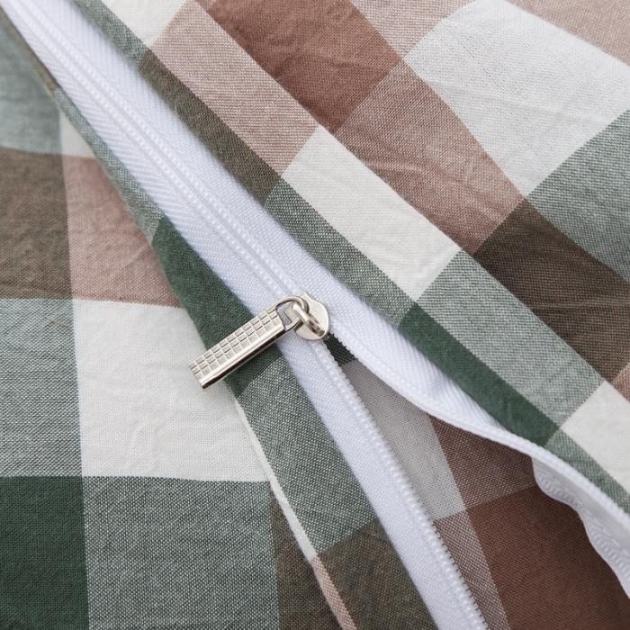 91家纺网 家纺一手货源 找家纺 久典家纺 2019色织水洗棉基础款系列汇总四件套床单款中格绿