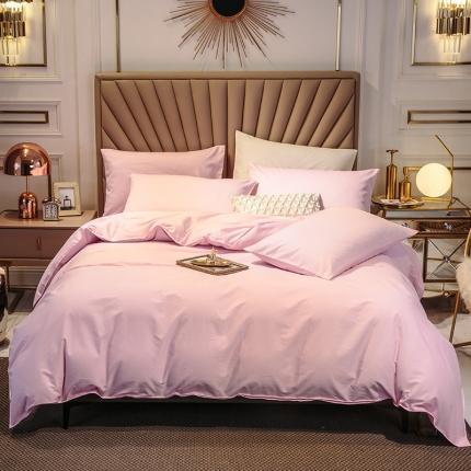 91家纺网 家纺一手货源 找家纺 2024新款60S支长绒棉纯色轻奢四件套