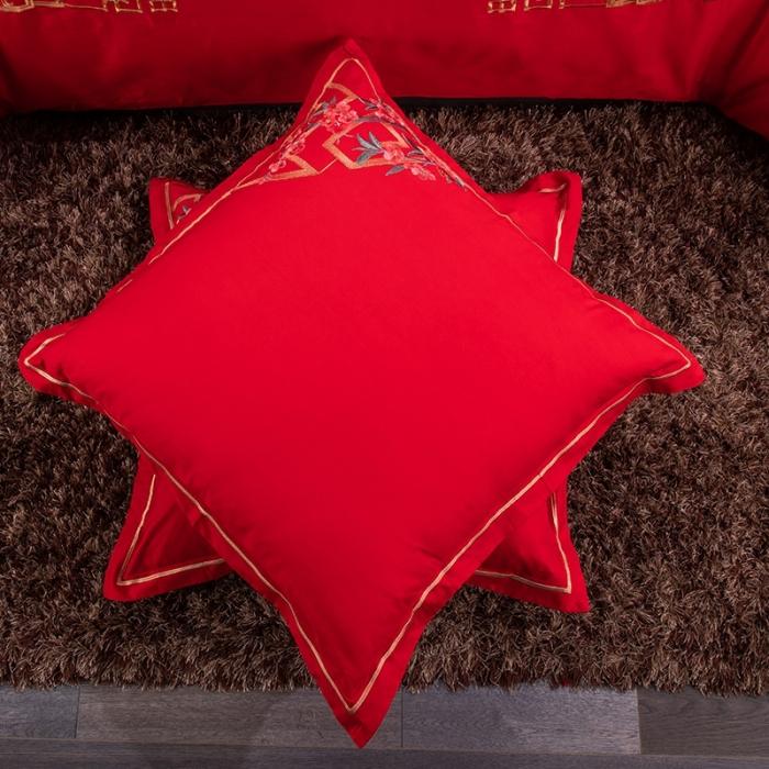 91家纺网 家纺一手货源 找家纺 绣女坊 2023新款婚庆四件套多件套 花落谁家