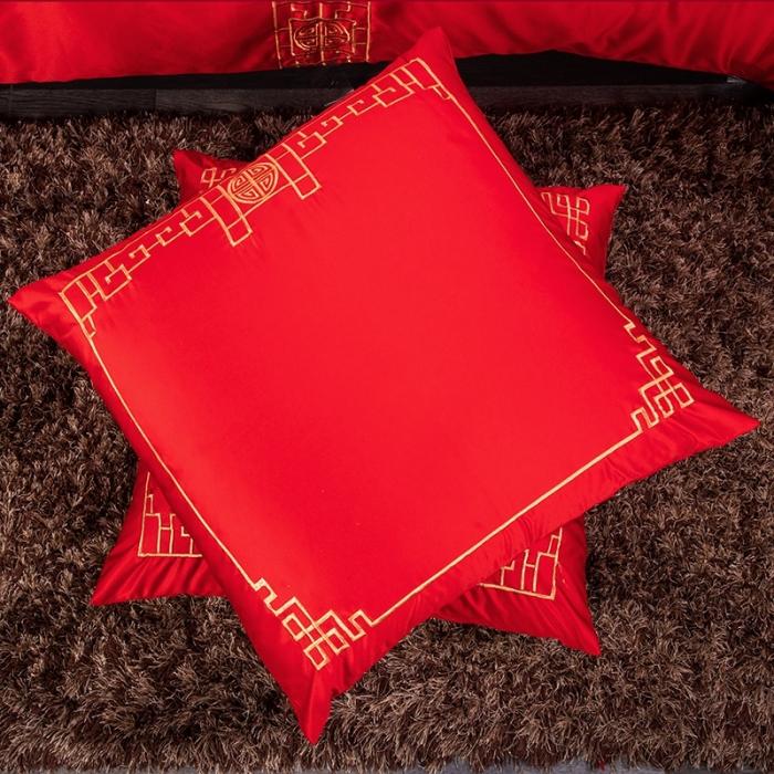 91家纺网 家纺一手货源 找家纺 绣女坊 2023新款婚庆四件套多件套 一心一意