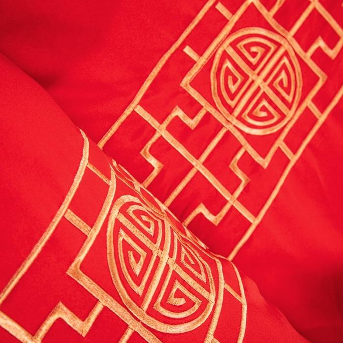 91家纺网 家纺一手货源 找家纺 绣女坊 2023新款婚庆四件套多件套 一心一意