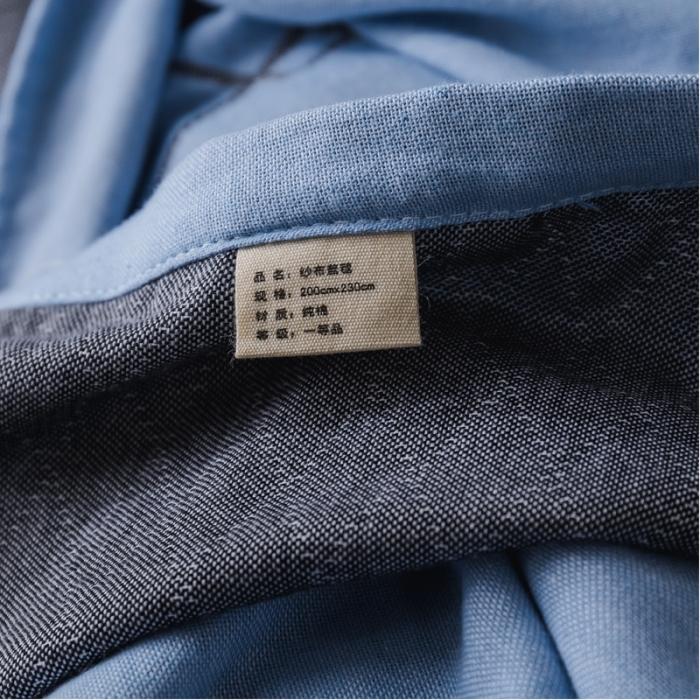 91家纺网 家纺一手货源 找家纺 朴尔 2020年新款主推特惠三层全棉纱布毛巾被 方与圆-蓝