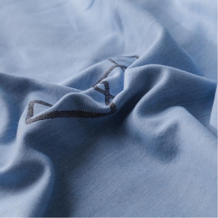 91家纺网 家纺一手货源 找家纺 朴尔 2020年新款主推特惠三层全棉纱布毛巾被 方与圆-蓝