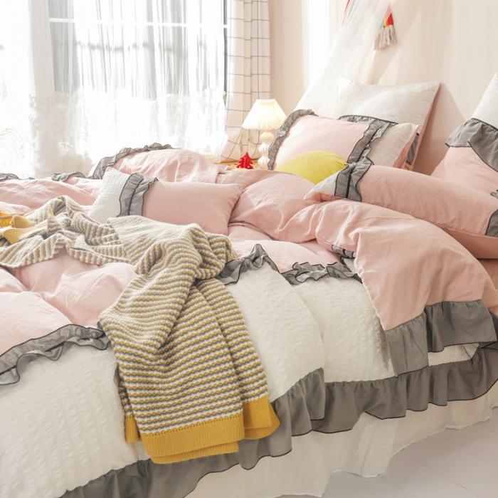 91家纺网 家纺一手货源 找家纺 （总）星野家居 2020新款小公主爱莎床裙款四件套