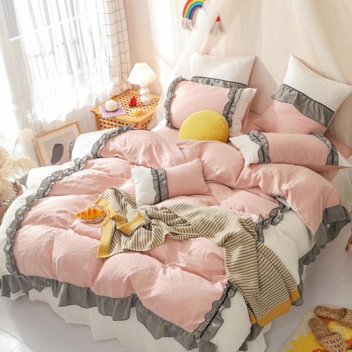 91家纺网 家纺一手货源 找家纺 （总）星野家居 2020新款小公主爱莎床裙款四件套