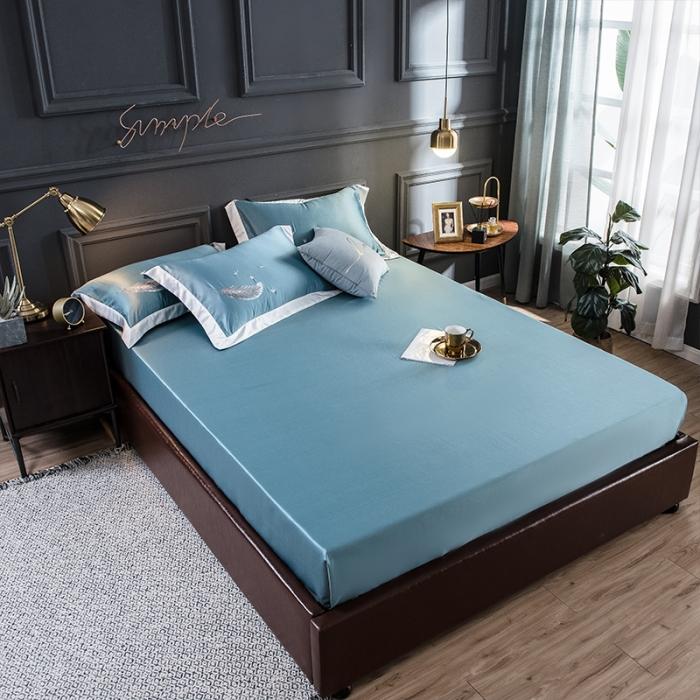 91家纺网 家纺一手货源 找家纺 （总）骏腾 2022新款纯色水洗真丝刺绣四件套