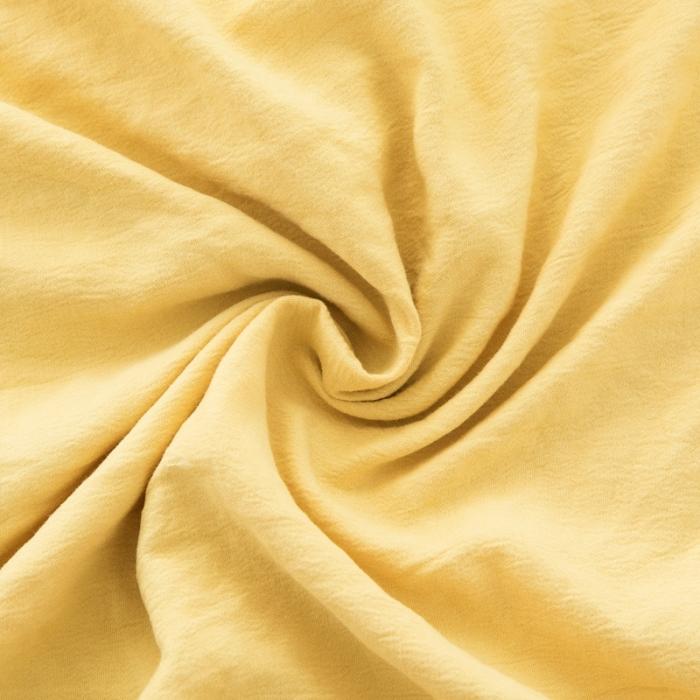 91家纺网 家纺一手货源 找家纺 轻奢坊 2020新款水洗棉日系褶皱短花边单品床单 象牙黄