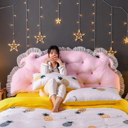 91家纺网 家纺一手货源 找家纺 (总)一兰家纺2020新款纯色水晶绒靠垫大靠背