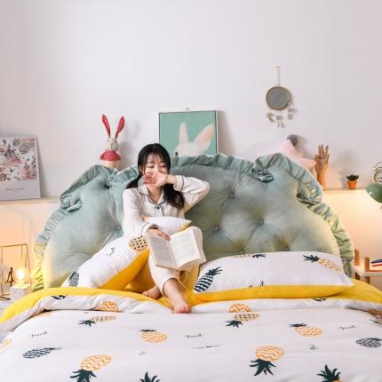 91家纺网 家纺一手货源 找家纺 (总)一兰家纺2020新款纯色水晶绒靠垫大靠背