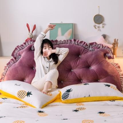 91家纺网 家纺一手货源 找家纺 (总)一兰家纺2020新款纯色水晶绒靠垫大靠背