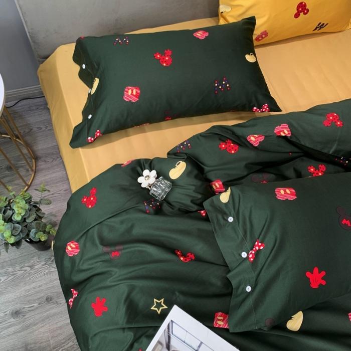 91家纺网 家纺一手货源 找家纺 优然居 2020年活性印花四件套 安宝乐-绿色