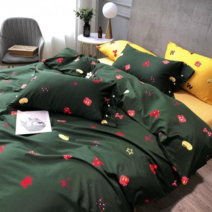 91家纺网 家纺一手货源 找家纺 优然居 2020年活性印花四件套 安宝乐-绿色