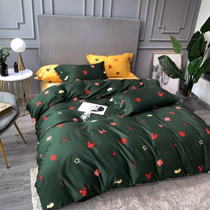 91家纺网 家纺一手货源 找家纺 优然居 2020年活性印花四件套 安宝乐-绿色