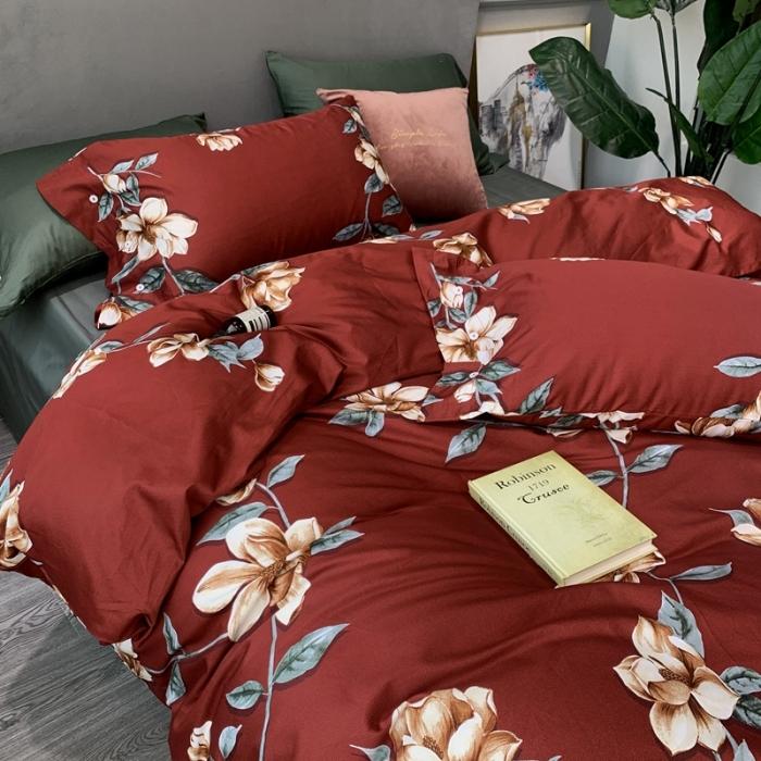 91家纺网 家纺一手货源 找家纺 优然居 2020年活性印花四件套 秘密花语