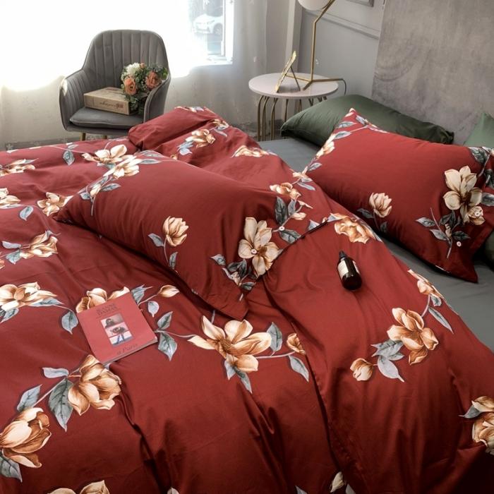 91家纺网 家纺一手货源 找家纺 优然居 2020年活性印花四件套 秘密花语