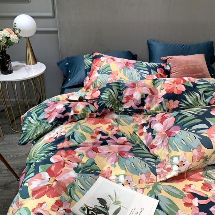 91家纺网 家纺一手货源 找家纺 优然居 2020年活性印花四件套 摩洛斯