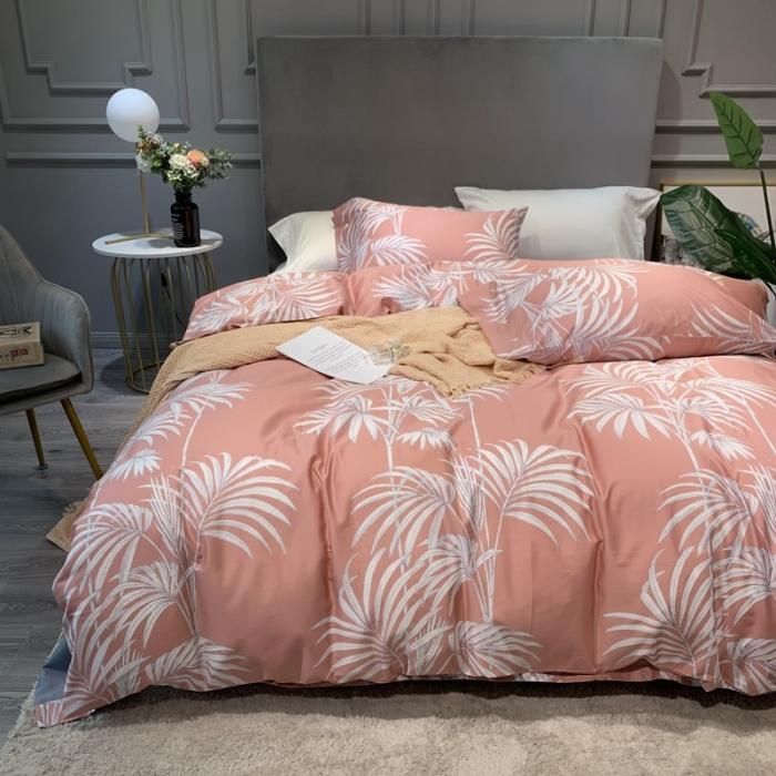 91家纺网 家纺一手货源 找家纺 优然居 2020年活性印花四件套 飘蕾粉