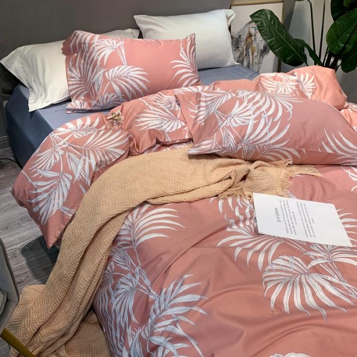 91家纺网 家纺一手货源 找家纺 优然居 2020年活性印花四件套 飘蕾粉