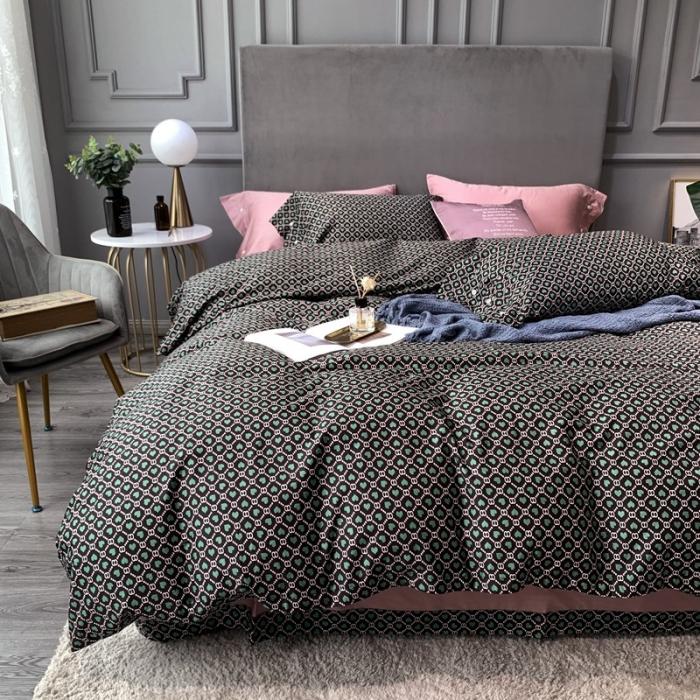 91家纺网 家纺一手货源 找家纺 优然居 2020年活性印花四件套 永恒绿