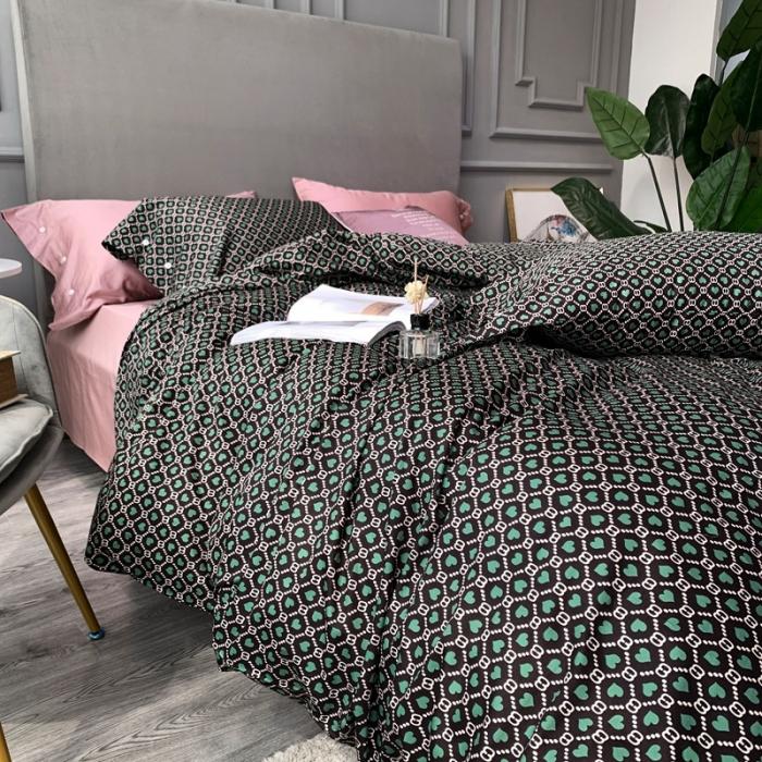 91家纺网 家纺一手货源 找家纺 优然居 2020年活性印花四件套 永恒绿