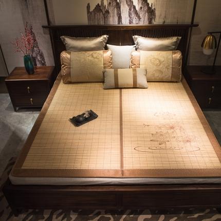 （总）雨洋 2025新款竹席凉席印花款