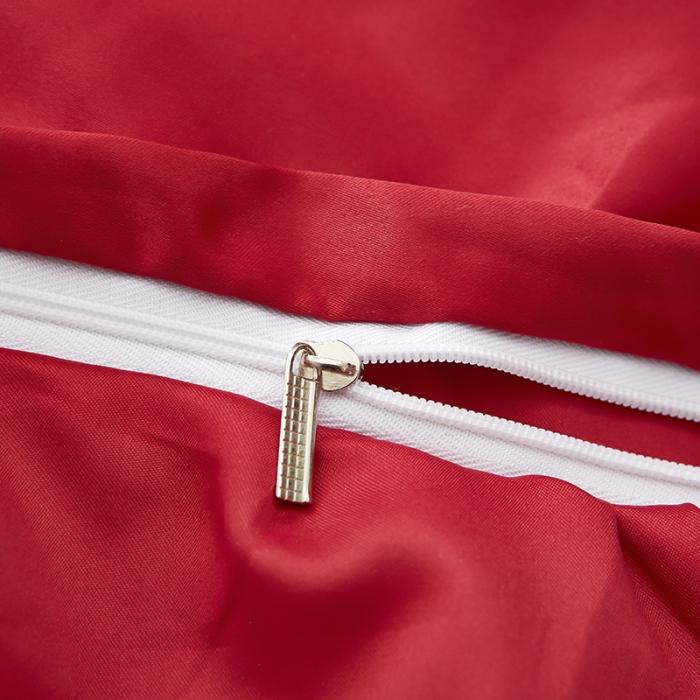 91家纺网 家纺一手货源 找家纺 欧冠 2020款水洗真丝绣花床裙款四件套 挚爱-红