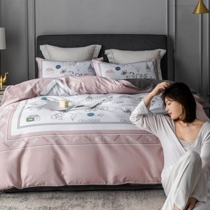 91家纺网 家纺一手货源 找家纺 (总)优然居 2020新款数码印花四件套