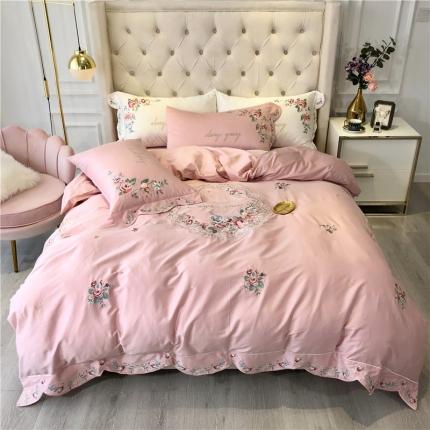 星尚家居2020新款60长绒棉-花样年华系列 藕粉