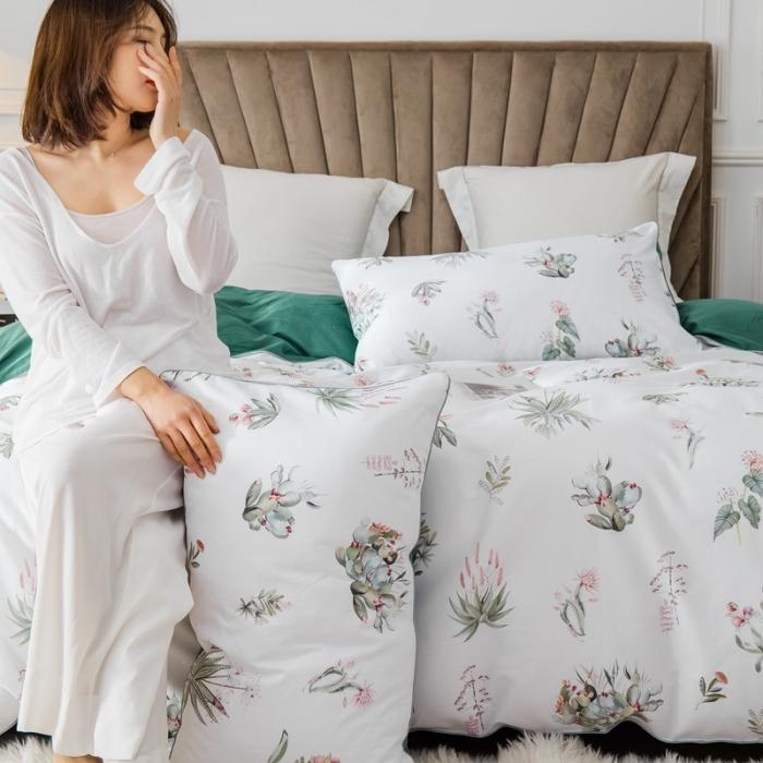 91家纺网 家纺一手货源 找家纺 优然居 2020新款数码印花四件套 晨暮间-白