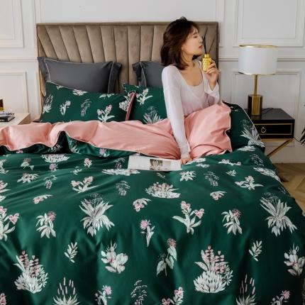 优然居 2020新款数码印花四件套 晨暮间-绿