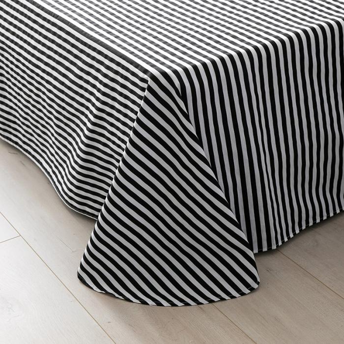 91家纺网 家纺一手货源 找家纺 艾佳  2025新款全棉经典黑白四件套床单款 法夫