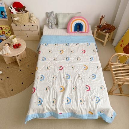 91家纺网 家纺一手货源 找家纺 （总）心卓 2020新款双层纱棉花夏凉被儿童空调被夏被可水洗