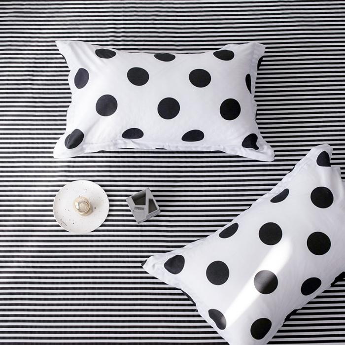 91家纺网 家纺一手货源 找家纺 艾佳  2025新款全棉经典黑白四件套床单款 瑞卡