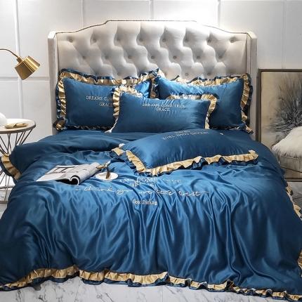 91家纺网 家纺一手货源 找家纺 （总）米奈 2020新品水洗真丝四件套诺曼系列