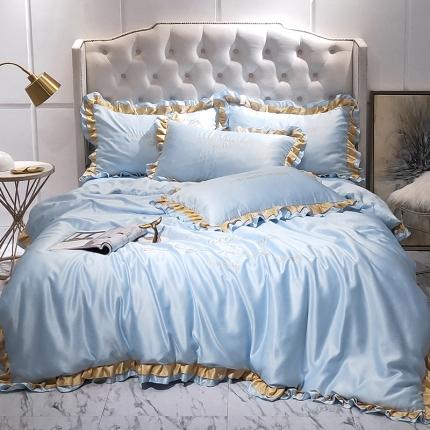 91家纺网 家纺一手货源 找家纺 （总）米奈 2020新品水洗真丝四件套诺曼系列