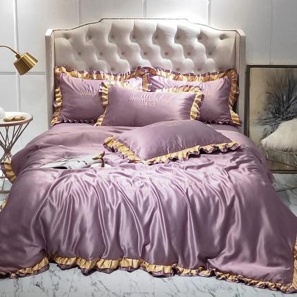 91家纺网 家纺一手货源 找家纺 （总）米奈 2020新品水洗真丝四件套诺曼系列