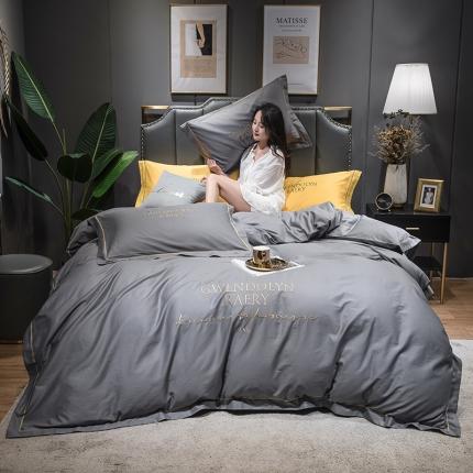 91家纺网 家纺一手货源 找家纺 （总）印季家纺 2021新款绣花全棉四件套