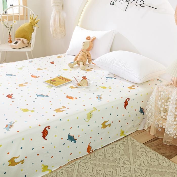 91家纺网 家纺一手货源 找家纺 甜之梦 2025新款13372单品床单 恐龙宝贝