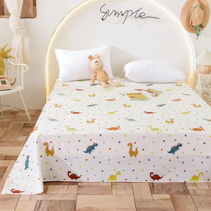 91家纺网 家纺一手货源 找家纺 甜之梦 2025新款13372单品床单 恐龙宝贝