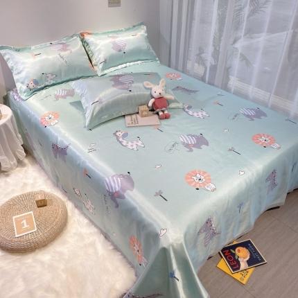 91家纺网 家纺一手货源 找家纺 （总）金奇达 2020新款印花冰丝席床单款